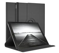 EAZY CASE - Funda para Apple iPad Pro 12,9" (2017) Protectora Tablet Smart Cover Soporte Giratorio Estuche Plegable 360° rotativo con función Atril Cuero sintético Negro