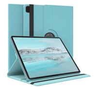 EAZY CASE - Funda para Apple iPad Pro 12,9" (2022) Protectora Tablet Smart Cover Soporte Giratorio Estuche Plegable 360° rotativo con función Atril Cuero sintético Azul