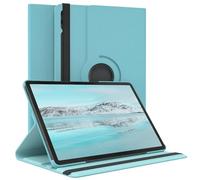 EAZY CASE - Funda para Galaxy Tab S9 FE Plus Protectora Tablet Smart Cover Soporte Giratorio Estuche Plegable 360° rotativo con función Atril Cuero sintético Azul