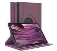 EAZY CASE - Funda para Galaxy Tab S9 FE Protectora Tablet Smart Cover Soporte Giratorio Estuche Plegable 360° rotativo con función Atril Cuero sintético Lila