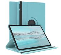 EAZY CASE - Funda para Galaxy Tab S9 Plus Protectora Tablet Smart Cover Soporte Giratorio Estuche Plegable 360° rotativo con función Atril Cuero sintético Azul