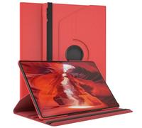 EAZY CASE - Funda para Galaxy Tab S9 Ultra Protectora Tablet Smart Cover Soporte Giratorio Estuche Plegable 360° rotativo con función Atril Cuero sintético Rojo