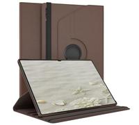 EAZY CASE - Funda para Galaxy Tab S9 Ultra Protectora Tablet Smart Cover Soporte Giratorio Estuche Plegable 360° rotativo con función Atril Cuero sintético Marrón