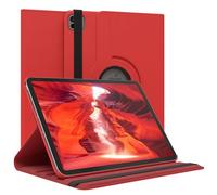 EAZY CASE - Funda para iPad Pro 11" (2024) Protectora Tablet Smart Cover Soporte Giratorio Estuche Plegable 360° rotativo con función Atril Cuero sintético Rojo
