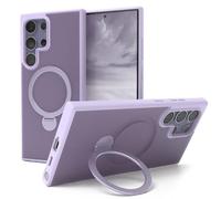 EAZY CASE - Funda para Samsung Galaxy S24 Ultra con soporte compatible con Galaxy S24 Ultra funda con anillo de 360° y función magnética para colocar en posición de pie, resistente a los golpes, carga