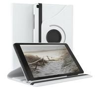 EAZY CASE - Funda para Samsung Galaxy Tab A 8.0 (2019) Protectora Tablet Smart Cover Soporte Giratorio Estuche Plegable 360° rotativo con función Atril Cuero sintético Blanco