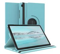 EAZY CASE - Funda para Samsung Galaxy Tab A7 Protectora Tablet Smart Cover Soporte Giratorio Estuche Plegable 360° rotativo con función Atril Cuero sintético Azul