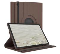 EAZY CASE - Funda para Samsung Galaxy Tab A9 Plus Protectora Tablet Smart Cover Soporte Giratorio Estuche Plegable 360° rotativo con función Atril Cuero sintético Marrón