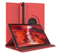 EAZY CASE - Funda para Samsung Galaxy Tab S6 Lite Protectora Tablet Smart Cover Soporte Giratorio Estuche Plegable 360° rotativo con función Atril Cuero sintético Rojo