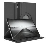 EAZY CASE - Funda para Samsung Galaxy Tab S7 FE / 5G Protectora Tablet Smart Cover Soporte Giratorio Estuche Plegable 360° rotativo con función Atril Cuero sintético Negro