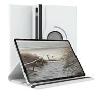 EAZY CASE - Funda para Samsung Galaxy Tab S7 FE / 5G Protectora Tablet Smart Cover Soporte Giratorio Estuche Plegable 360° rotativo con función Atril Cuero sintético Blanco