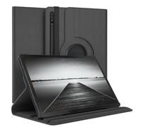 EAZY CASE - Funda para Samsung Galaxy Tab S7 / S8 Protectora Tablet Smart Cover Soporte Giratorio Estuche Plegable 360° rotativo con función Atril Cuero sintético Negro