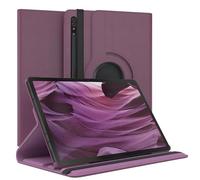 EAZY CASE - Funda para Samsung Galaxy Tab S8 / S7 Protectora Tablet Smart Cover Soporte Giratorio Estuche Plegable 360° rotativo con función Atril Cuero sintético Lila