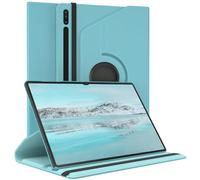 EAZY CASE - Funda para Samsung Galaxy Tab S8 Ultra Protectora Tablet Smart Cover Soporte Giratorio Estuche Plegable 360° rotativo con función Atril Cuero sintético Azul