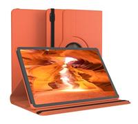 EAZY CASE - Funda para tablet Galaxy Tab S11 de 11 pulgadas Smart Cover Tablet Case Rotationcase para colocar de pie Funda con tapa giratoria 360° con función atril Funda de piel sintética Naranja