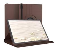 EAZY CASE - Funda para tablet Galaxy Tab S11 de 11 pulgadas Smart Cover Tablet Case Rotationcase para colocar de pie Funda con tapa giratoria 360° con función atril Funda de piel sintética marrón