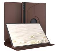 EAZY CASE - Funda para tablet Galaxy Tab S11 Ultra de 14,6 pulgadas, Smart Cover Tablet Case Rotationcase para colocar de pie, funda giratoria 360° con función atril, funda de piel sintética marrón