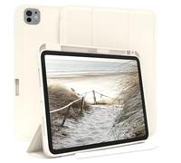 EAZY CASE - Funda Protectora con Soporte para lápiz óptico para iPad Pro 11" (2024) Funda Tapa Tablet Touchpen Smartcase Desmontable Plegable Auto Sleep Wake Up en Blanco
