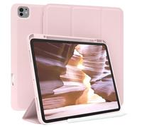 EAZY CASE - Funda Protectora con Soporte para lápiz óptico para iPad Pro 13" (2024) Funda Tapa Tablet Touchpen Smartcase Desmontable Plegable Auto Sleep Wake Up en Rosa