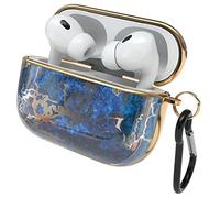 EAZY CASE - Funda protectora para AirPods Pro 2 funda azul rígida resistente a los golpes con mosquetón adecuada como llavero antiarañazos, funda antideslizante para Airpod Pro 2ª generación azul