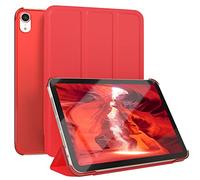 EAZY CASE - Funda Protectora para iPad Mini 6 (2021) Smart Cover Tablet Smartcase de pie Funda abatible con función de pie Función Sleep Wake Up Piel sintética Rojo
