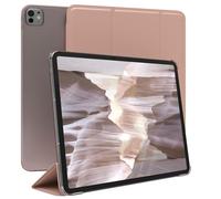 EAZY CASE - Funda Protectora para iPad Pro 13" (2024) Smart Cover Tablet Smartcase de pie Funda abatible con función de pie Función Sleep Wake Up Piel sintética Oro Rosado