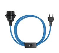 EAZY CASE - Portalámparas E27 con cable de tela [CON INTERRUPTOR] - Casquillo E27 con cable - Portalámparas con interruptor - Cable de lámpara con casquillo - Bombilla con cable - Portalámparas DIY