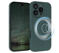 EAZY CASE - Silikonhülle magnetisch für iPhone 16 Pro Hülle Silikon Grün weich stoßfeste Magnet Handyhülle Schutzhülle mit Kameraschutz Dünn Schutz Cover TPU Bumper in Pinengrün