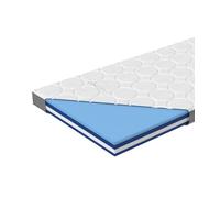 eazzzy Topper Royal Hybrid Tamaño 140 x 200 x 11 cm Protector de colchón con espuma viscoelástica de gel, tapa de muelles reguladora de temperatura, cubierta plateada antibacteriana, suave de 2 lados,