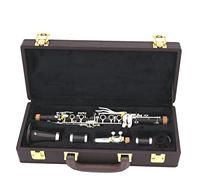 EB 17 Teclas Clarinete Ébano Clarinete Clarinete Plateado Key E Flat Sweet Tone Clarinetes (Color : Army Green)