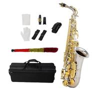 Eb Saxofón Alto Latón E Flat Sax 802 Tipo De Llave Saxofón Instrumento Con Estuche Y Accesorios Saxofón profesional (Color : 01)