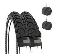 EBA12MBE 2 neumáticos negros 12 1/2 x 1,75 x 2 1/4 (47-203) + cámaras de neumáticos de goma para bicicleta MTB niño