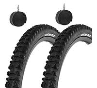 EBA20MBK - 2 neumáticos MTB 20 x 1,95 + cámaras de neumáticos con tacos para bicicleta de montaña o bicicleta de 20 pulgadas para niño