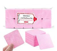 EBANKU 1000 piezas Rosa Almohadilla de Algodón para Uñas, Limpieza Cosmética Toallitas Tela No Tejida Limpiador Pegamento Almohadillas de Limpieza Esmalte de Uñas