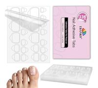 EBANKU 14 Hojas / 336PCS Adhesivo de Pegamento para Uñas Doble Cara, Uñas Postizas Autoadhesivas Adhesivo Transparentes, Pegamento Falsas Uñas Adhesivas, Impermeable Adhesiv para Uñas Postizas