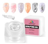 EBANKU 3D Halbfestes Modelliergel für Nägel - Nailart-Gel mit Chrom-Finish, Modelliergel für Nailart, No-Flow-Formel, Kein Abwischen