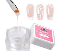 EBANKU Gel de pintura de uñas, esmalte de uñas de gel blanco que no se limpia para punta francesa para dibujar rayas florales salón hogar manicura DIY requiere luz UV (tarro cuadrado)
