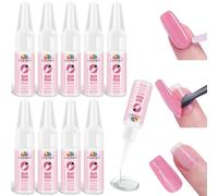 EBANKU Nail Glue Remover para Uñas Postizas Set, Eliminador de Pegamento Rápido y Fácil, Removedor Falso, Uñas de Gel Sin Acetona, 10 * 15ML
