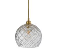 EBB & FLOW Lámpara de techo Rowan Crystal Ø22 cm rombos medianos y cable dorado