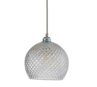 EBB & FLOW Lámpara de techo Rowan Crystal Ø22 cm rombos pequeños y cable plateado