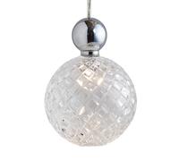 EBB & FLOW Uva L Bola plateada transparente pequeña con cuadros
