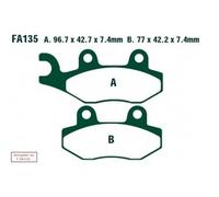 EBC Brakes FA135R Juego de pastillas de freno
