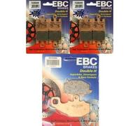 EBC HH Pastillas de Freno Delanteras + Traseras (3 Juegos) 2003-2006 Kawasaki Ninja ZX6R ZX6RR / FA369/4HH + FA192HH