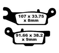EBC shimano arrière pour yAmAhA yFM grizzly fGHY 550