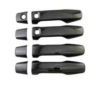 EBDFGHK Carcasa Manija Auto Compatible con Lexus para LX570 2008 2009 2010 2011 2012 2013 2014 2015 Cubierta Manija Puerta De Fibra De Carbono Cromada Plateada Y Negra Brillante
