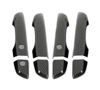 EBDFGHK Carcasa Manija Auto Compatible con para Civic 10º 2016 2017 2018 2019 2020 LHD Cubierta Manija Puerta Exterior Estilo De Coche Textura Fibra Carbono Negra Brillante