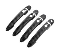 EBDFGHK Carcasa Manija Auto Compatible con para Clio 3 III 2005 2006 2007 2008 2009 2010-2014 Cubierta Manija Puerta Coche Fibra Carbono Imitación Accesorios para Coche