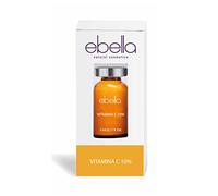 EBELLA Vitamina C 10% Sérum Facial Antioxidante - Ilumina, Reduce Manchas y Reafirma la Piel - Ácido L-Ascórbico Puro - Vial Profesional 5ml