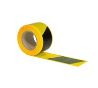 EBER SIGN - Cinta Balizar Amarillo/Negro | Cinta Seguridad No Adhesiva para Delimitar Zonas | Señalización de Obras, Eventos y Riesgo | Visibilidad y Fácil de Atar | Uso Interior y Exterior, 8cmx200m