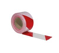 EBER SIGN - Cinta Balizar Rojo/Blanco | Cinta Seguridad No Adhesiva para Delimitar Zonas | Señalización de Obras, Eventos y Riesgo | Visibilidad y Fácil de Atar | Uso Interior y Exterior, 8cmx200m